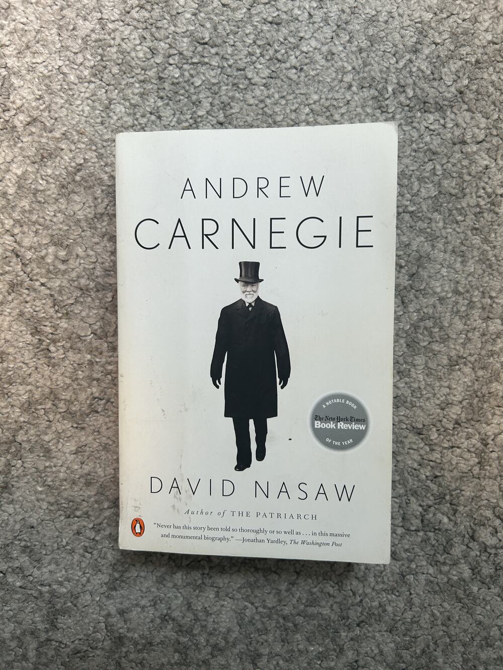 Andrew Carnegie by David Nasaw Paperback Biography Book